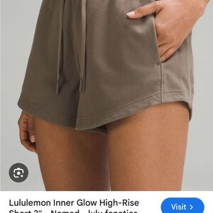 Lululemon Inner Glow Shorts Nomad Size 12